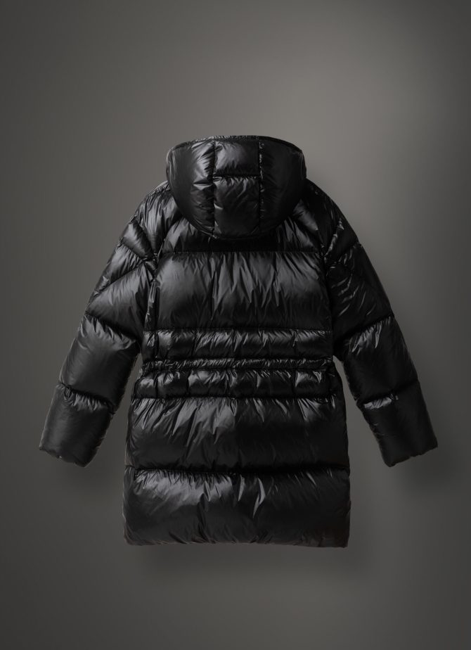 Maxi-down jacket with adjustable waist - Image 5