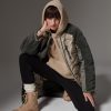 Iridescent round-neck coat