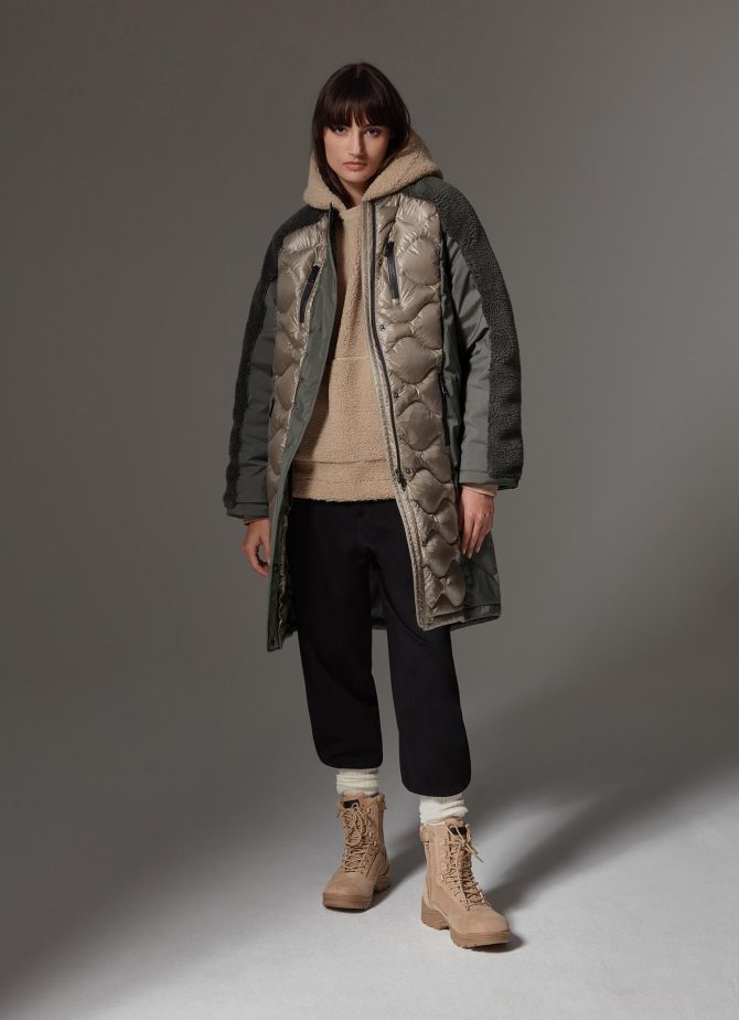 Iridescent round-neck coat - Image 2