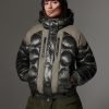 Bomber jacket with fixed hood and bubble quilting - Image 3