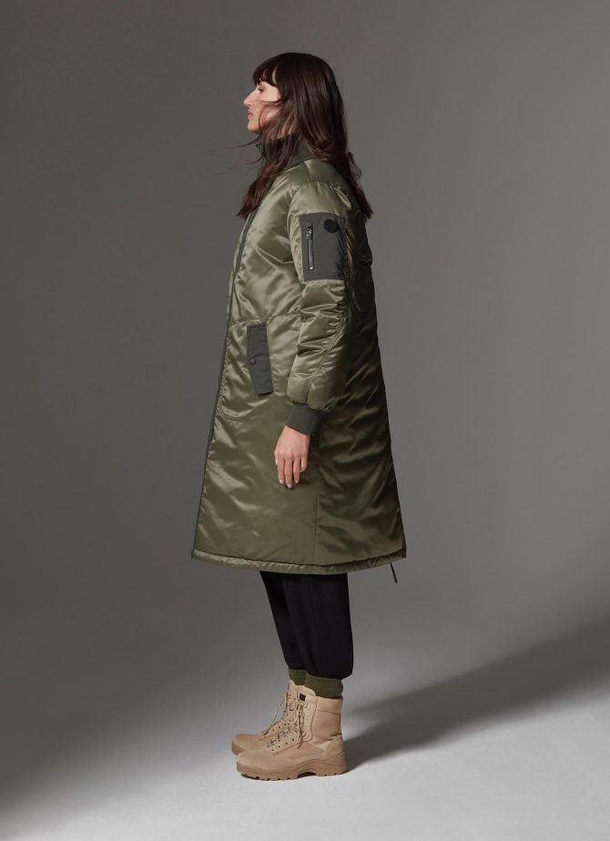 Colourblock down coat with turtle neck - Image 2