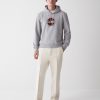 Hooded sweatshirt with maxi printed logo
