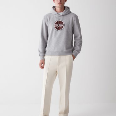 Hooded sweatshirt with maxi printed logo