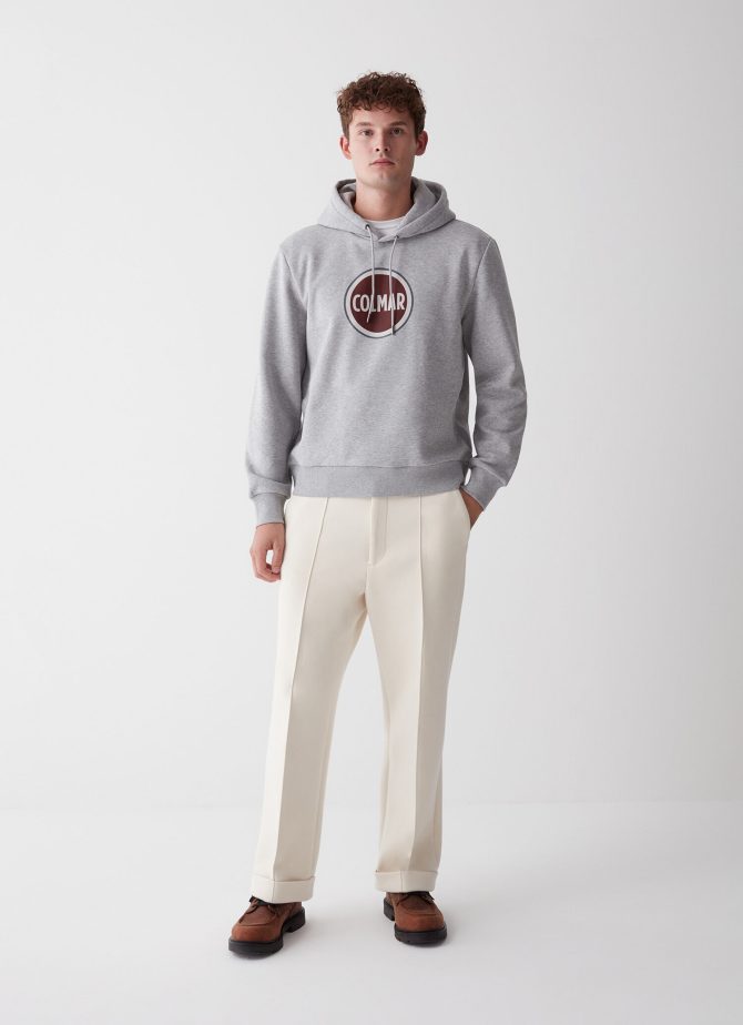 Hooded sweatshirt with maxi printed logo