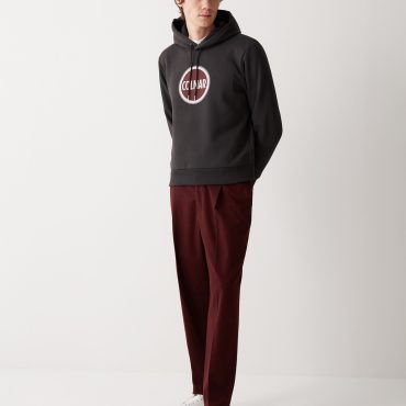 Hooded sweatshirt with maxi printed logo