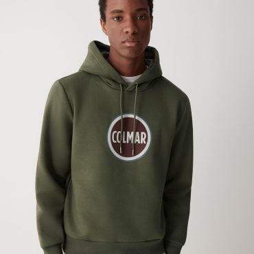 Hooded sweatshirt with maxi printed logo