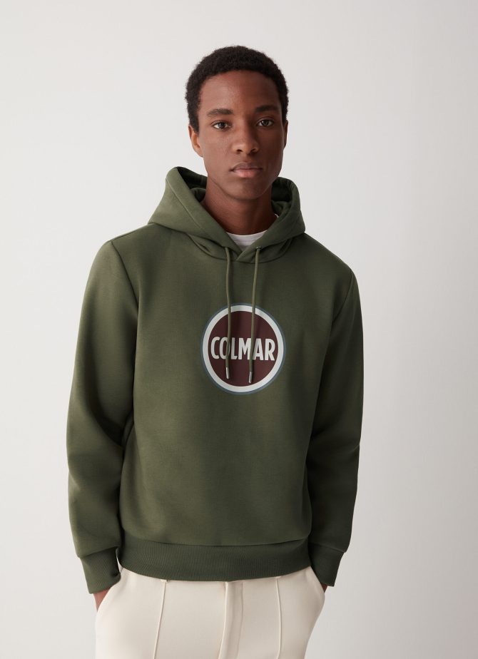 Hooded sweatshirt with maxi printed logo