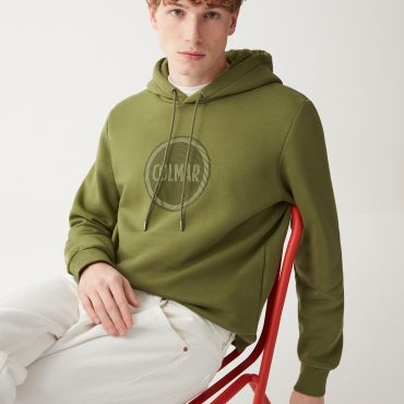 Hooded sweatshirt with maxi printed logo