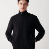 Full zip, high collar sweatshirt with side pockets - Image 2