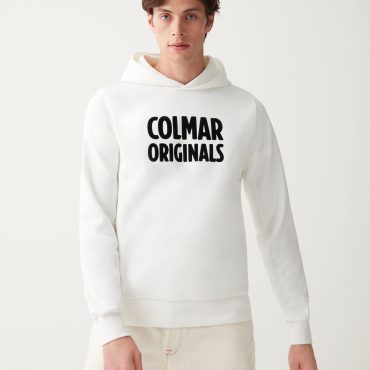 Hooded sweatshirt with maxi printed logo