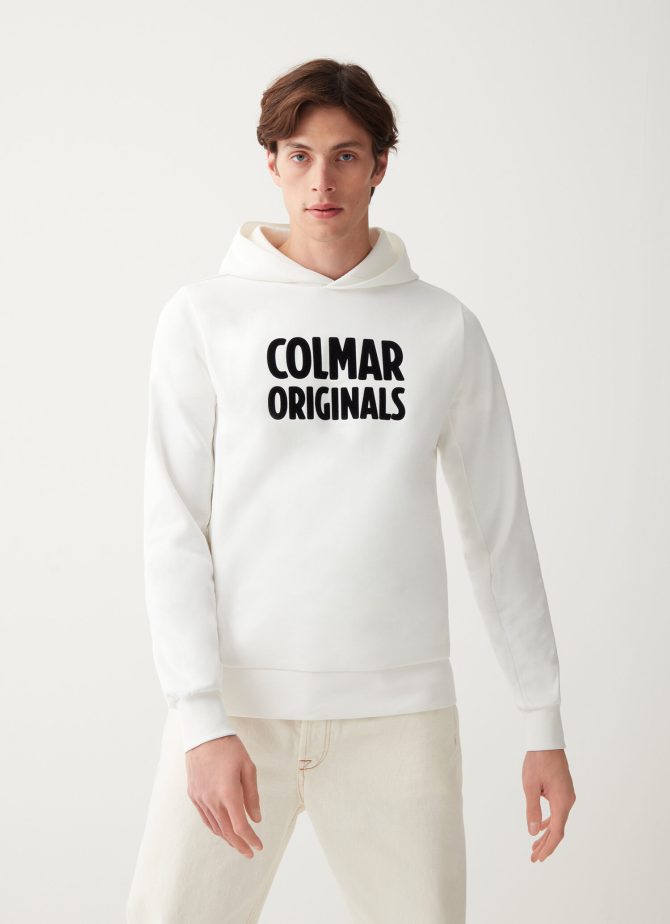 Hooded sweatshirt with maxi printed logo