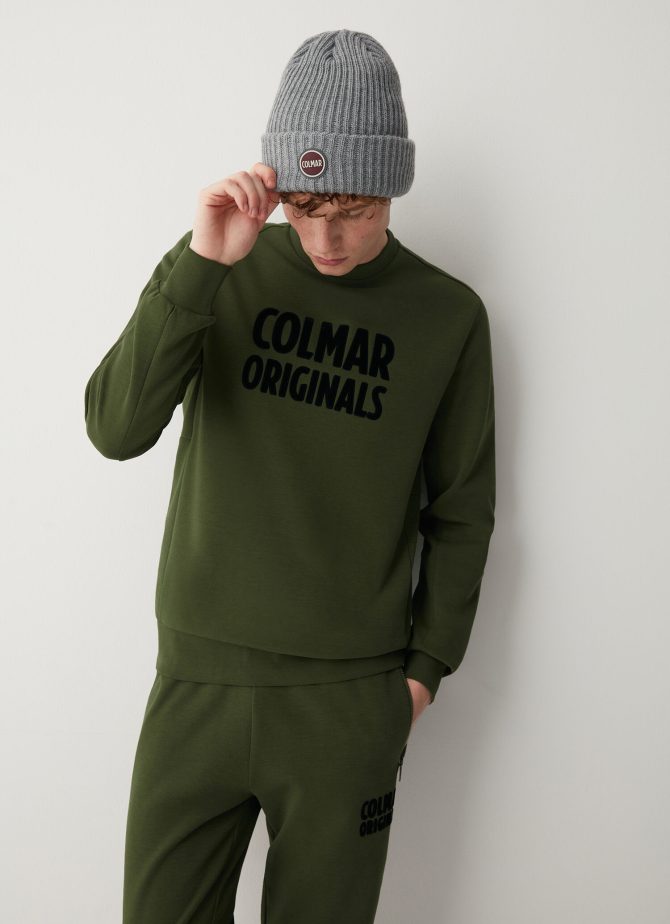Crew-neck sweatshirt with printed maxi logo - Image 3
