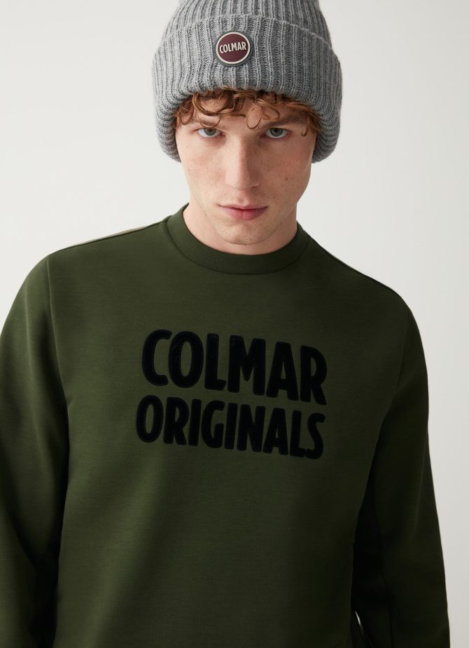 Crew-neck sweatshirt with printed maxi logo - Image 2