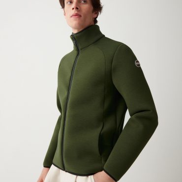 Scuba-effect full-zip sweatshirt
