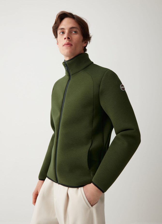 Scuba-effect full-zip sweatshirt