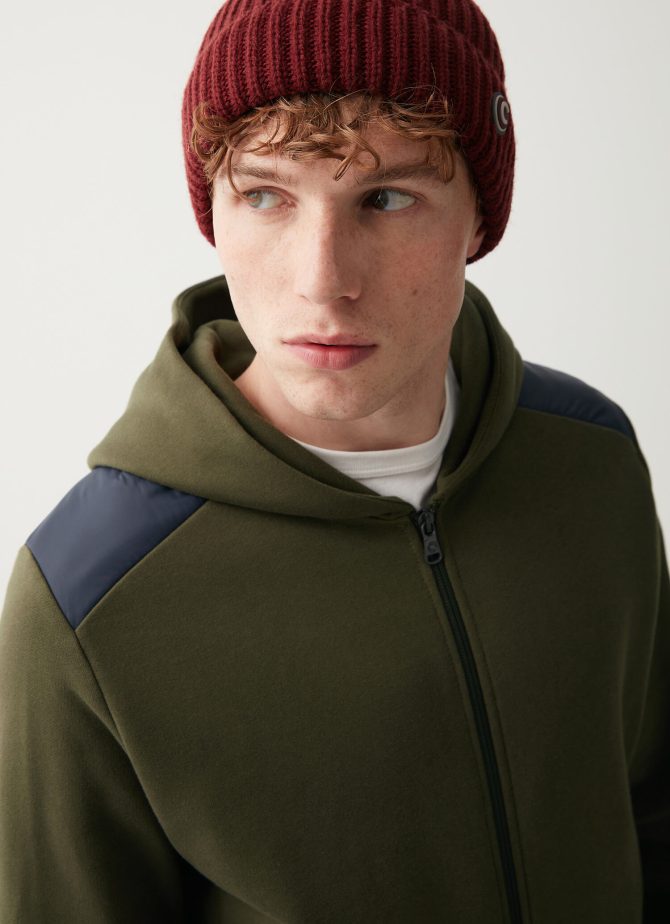 100% cotton sweatshirt with nylon inserts - Image 2