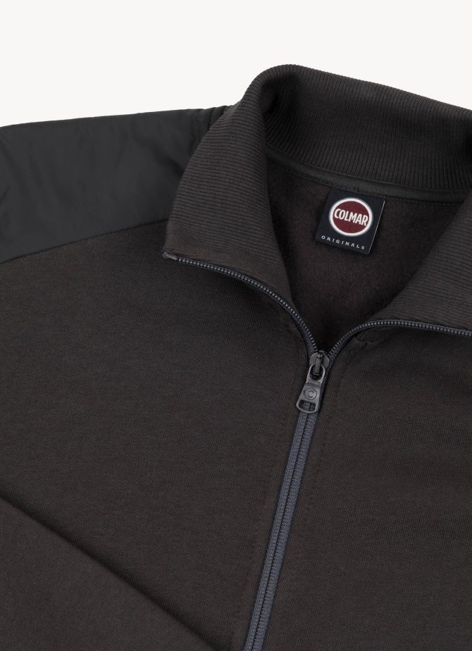 Cotton full-zip sweatshirt with nylon inserts - Image 6