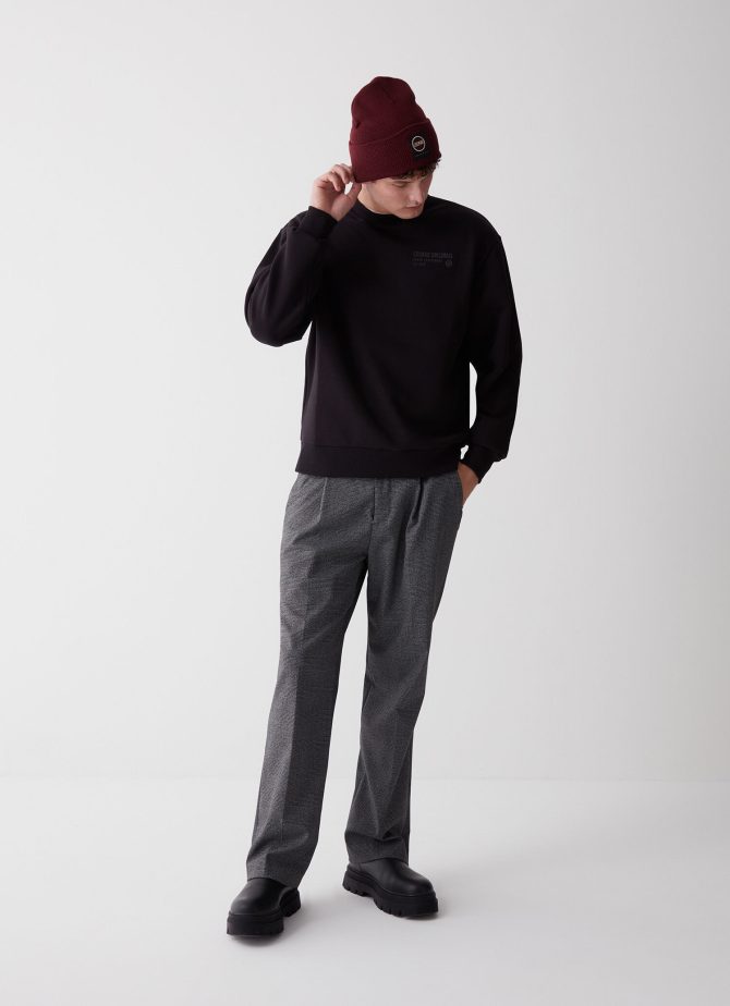 Cotton crew-neck sweatshirt with 3D writing - Image 3