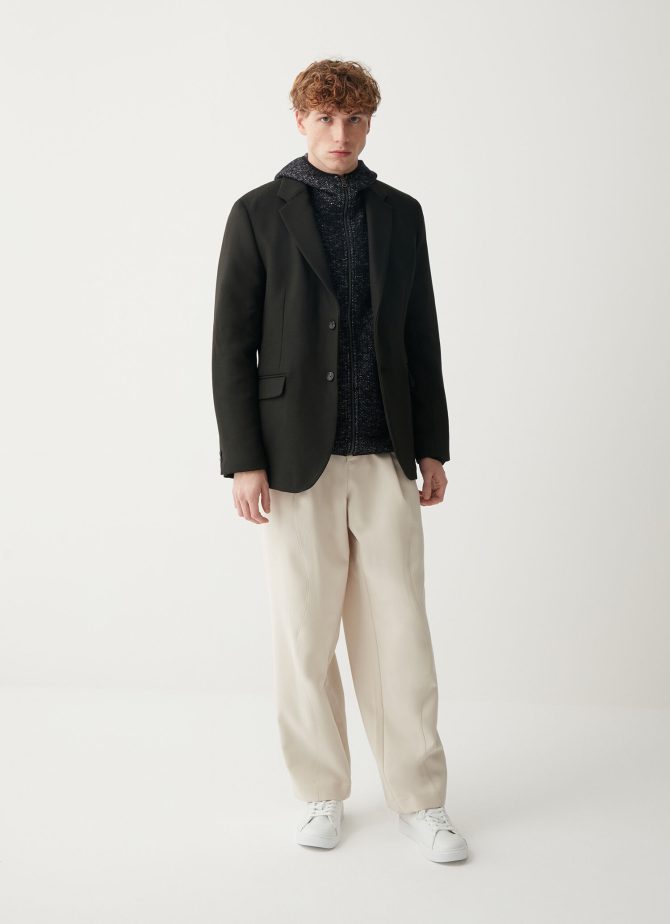 Hooded wool knit sweatshirt - Image 3
