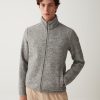 Wool knit high-necked sweatshirt
