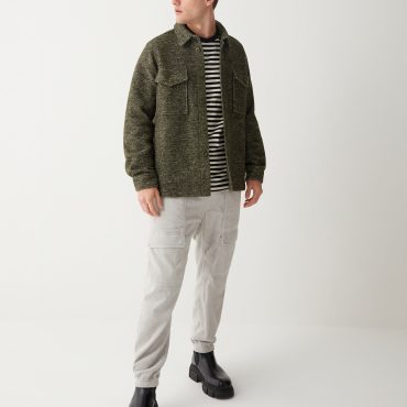 Wool blend flannel shirt