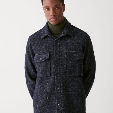 Wool blend flannel shirt