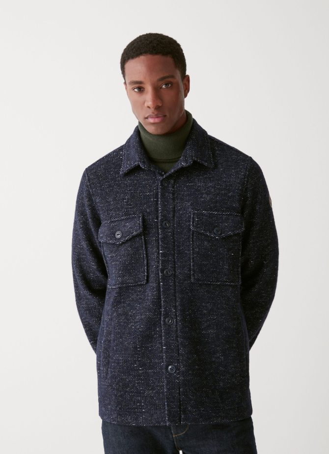 Wool blend flannel shirt