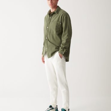 Sweatpants with ribbed details