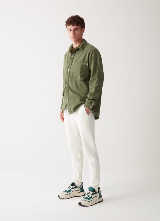 Sweatpants with ribbed details