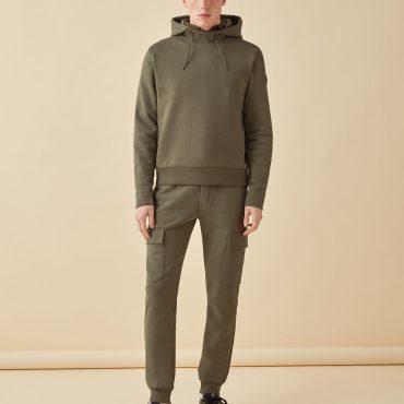 Tracksuit bottoms in cargo-style jersey
