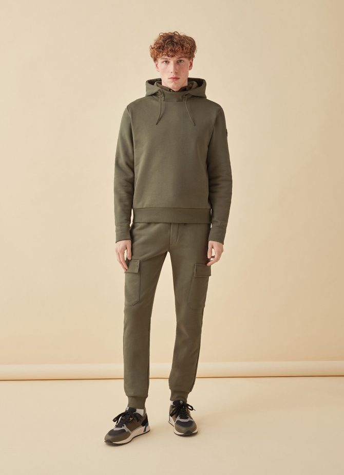 Tracksuit bottoms in cargo-style jersey