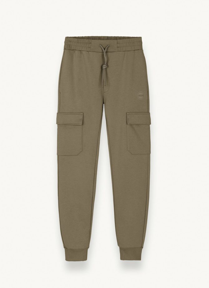 Tracksuit bottoms in cargo-style jersey - Image 4