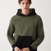 Cotton blend sweatshirt with hood - Image 3