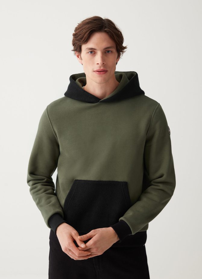Cotton blend sweatshirt with hood - Image 3