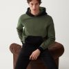 Cotton blend sweatshirt with hood