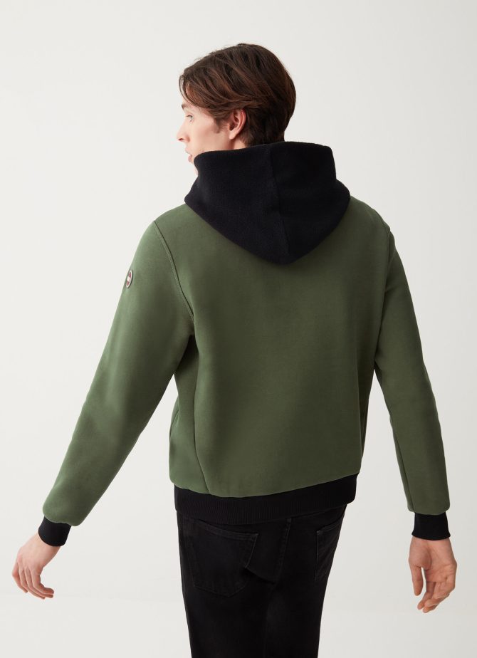 Cotton blend sweatshirt with hood - Image 2