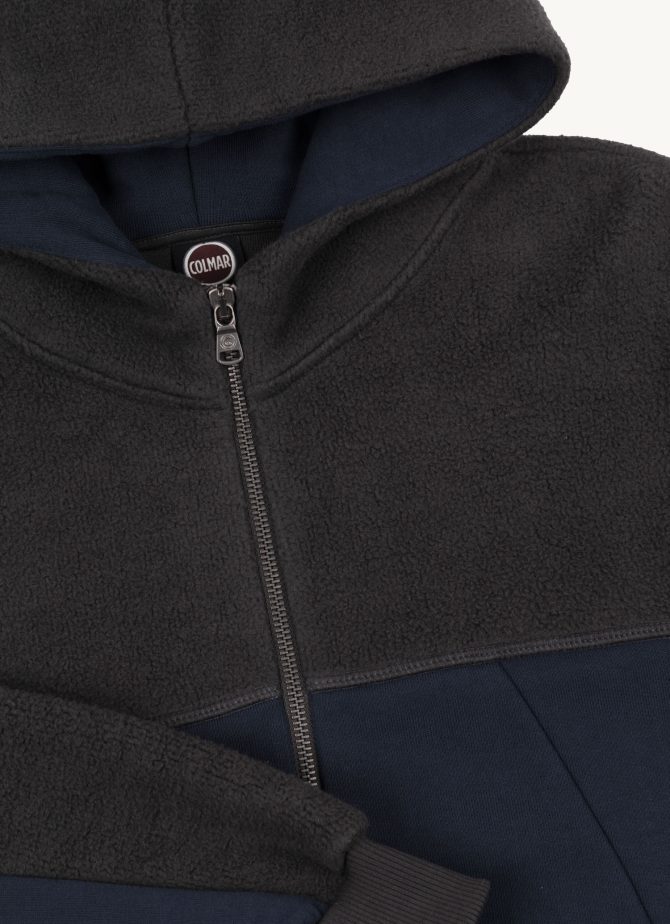 Hooded cotton blend full zip sweatshirt - Image 6