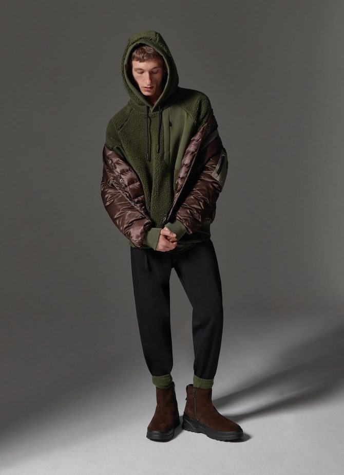 Hooded teddy fabric effect sweatshirt - Image 3