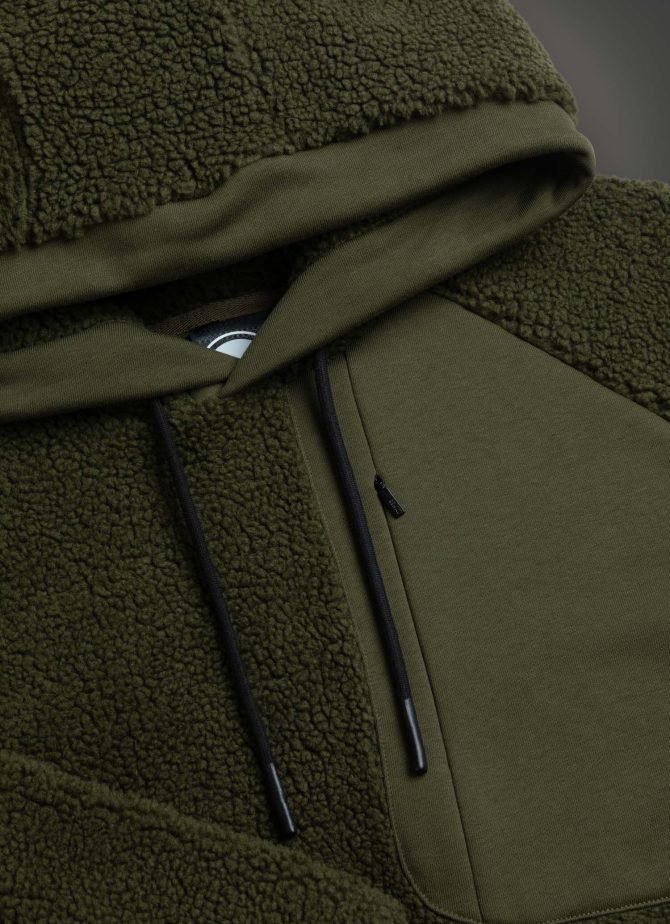 Hooded teddy fabric effect sweatshirt - Image 6