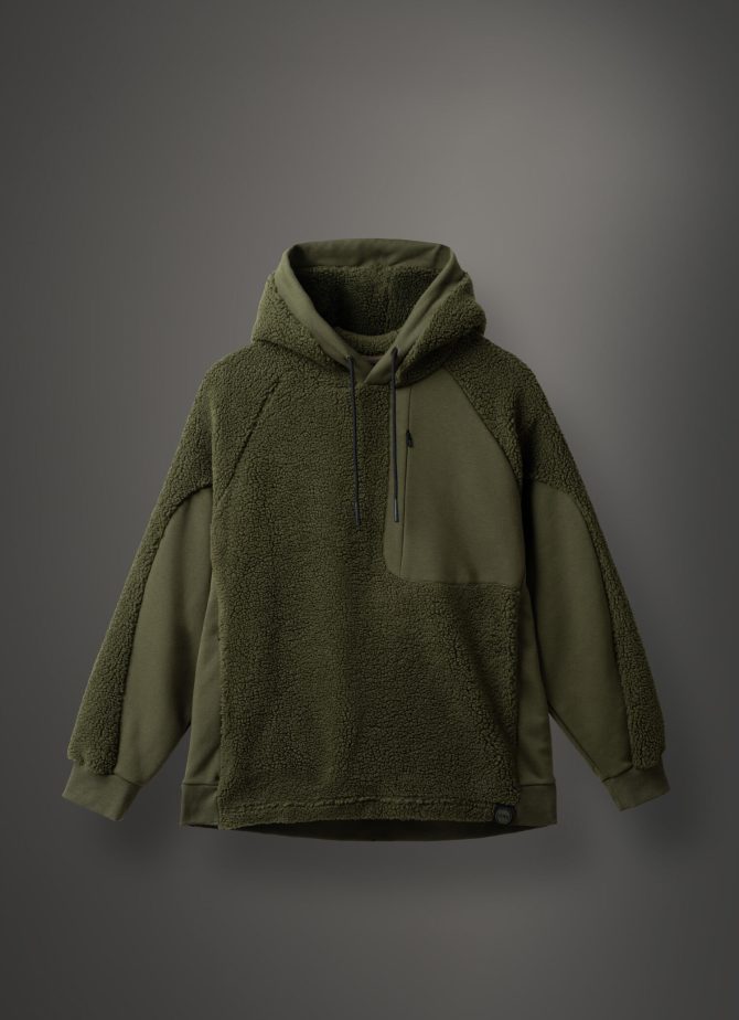 Hooded teddy fabric effect sweatshirt - Image 4