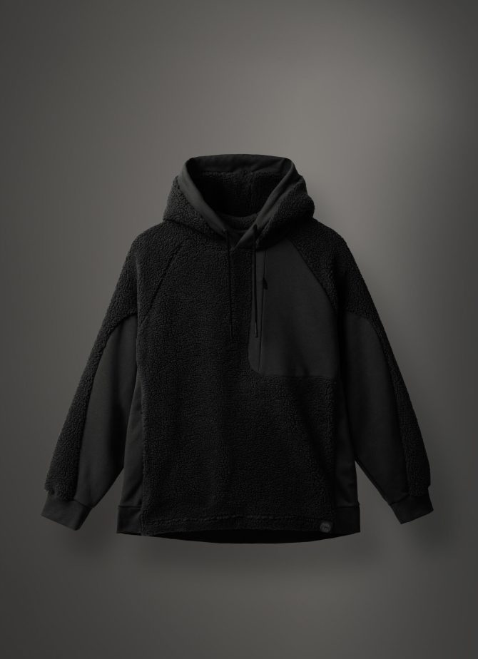 Hooded teddy fabric effect sweatshirt - Image 4