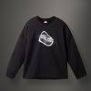Crew-neck sweatshirt with uneven logo print - Image 4