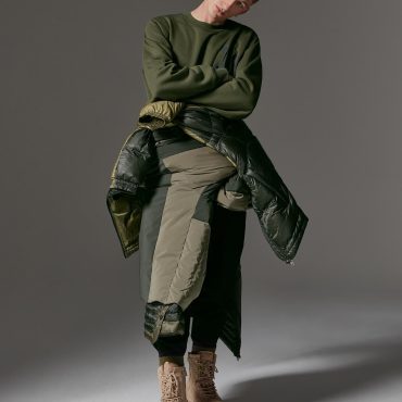 Cotton blend sweatshirt with maxi pocket