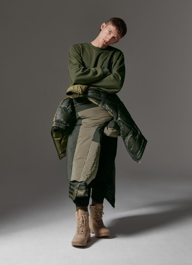 Cotton blend sweatshirt with maxi pocket