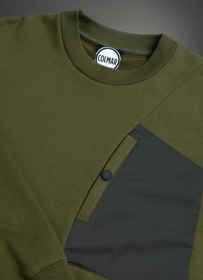 Cotton blend sweatshirt with maxi pocket - Image 6