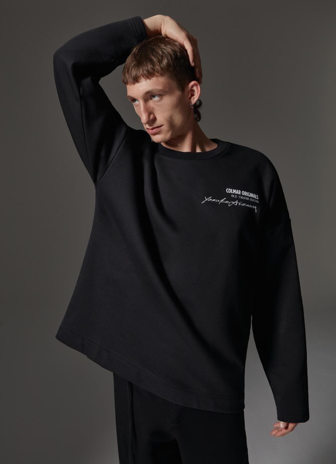 Brushed diagonal fabric sweatshirt - Image 3