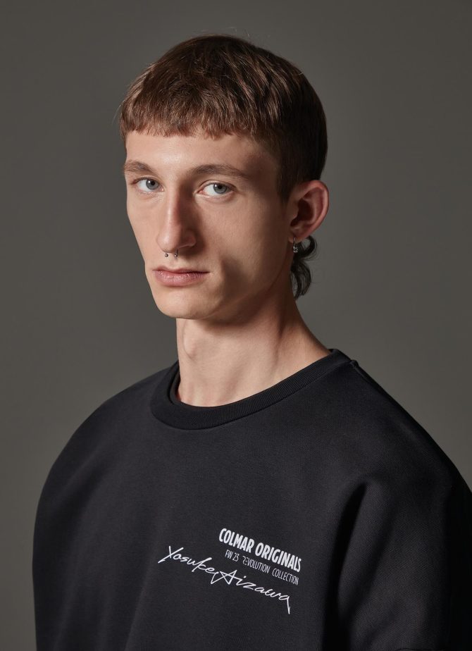 Brushed diagonal fabric sweatshirt - Image 2
