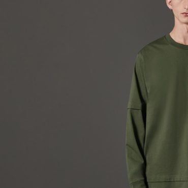 Men’s T-shirt with long sleeves in cotton jersey