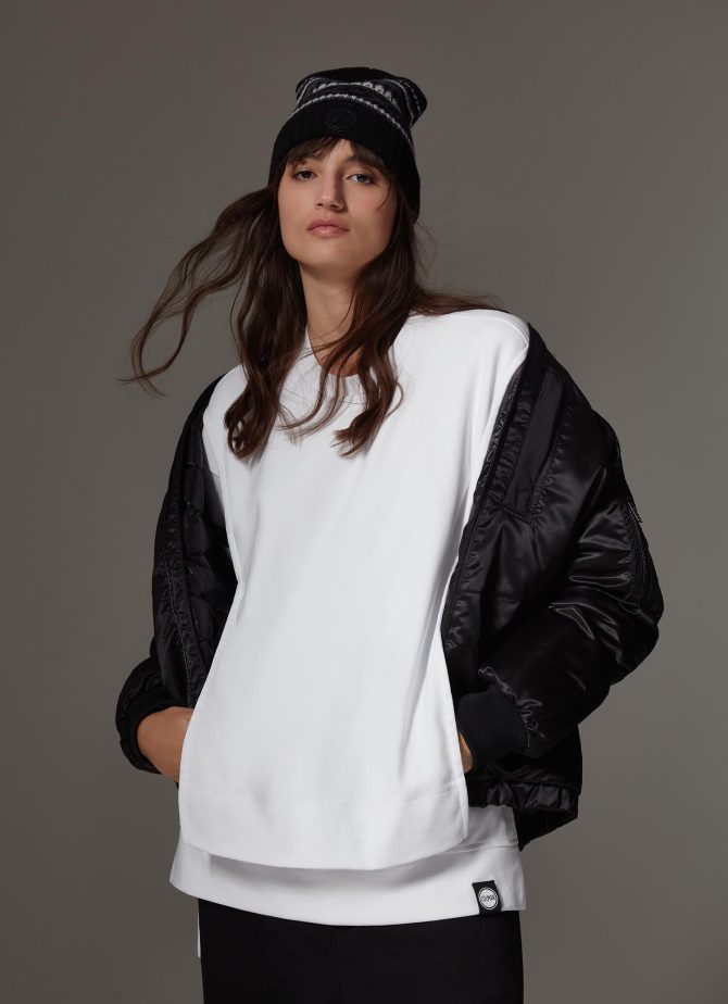 Soft interlock sweatshirt with hidden pocket