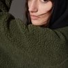 Long teddy fabric effect sweatshirt with belt - Image 2